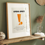A Classic Aperol Spritz Minimalist Abstract Ad