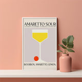 Amaretto Sour Cocktail Recipe Art Nostalgic Grey