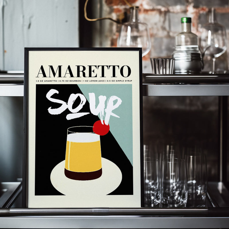 Amaretto Sour Cocktail Retro Delight