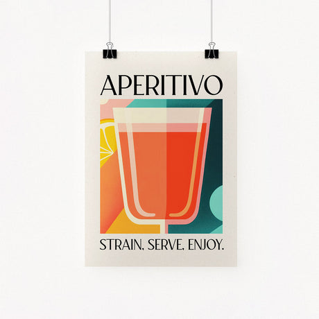 Aperitivo Sipping Vintage Cocktails Bar Art