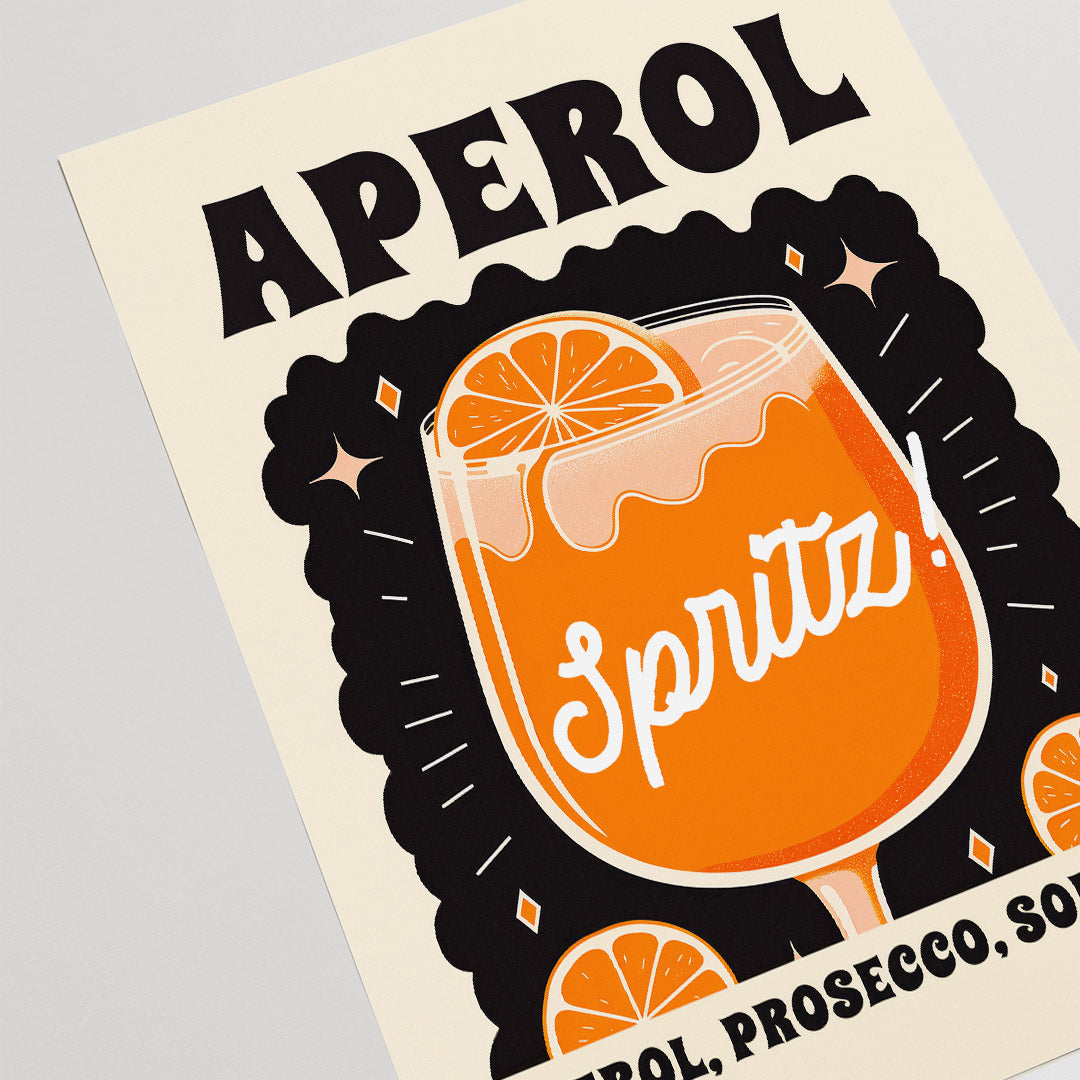 Aperol Prosecco Soda Ice Summer Cocktail 70s