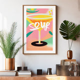 Aperol Sour Cocktail Recipe Modern Colorful Bar Art