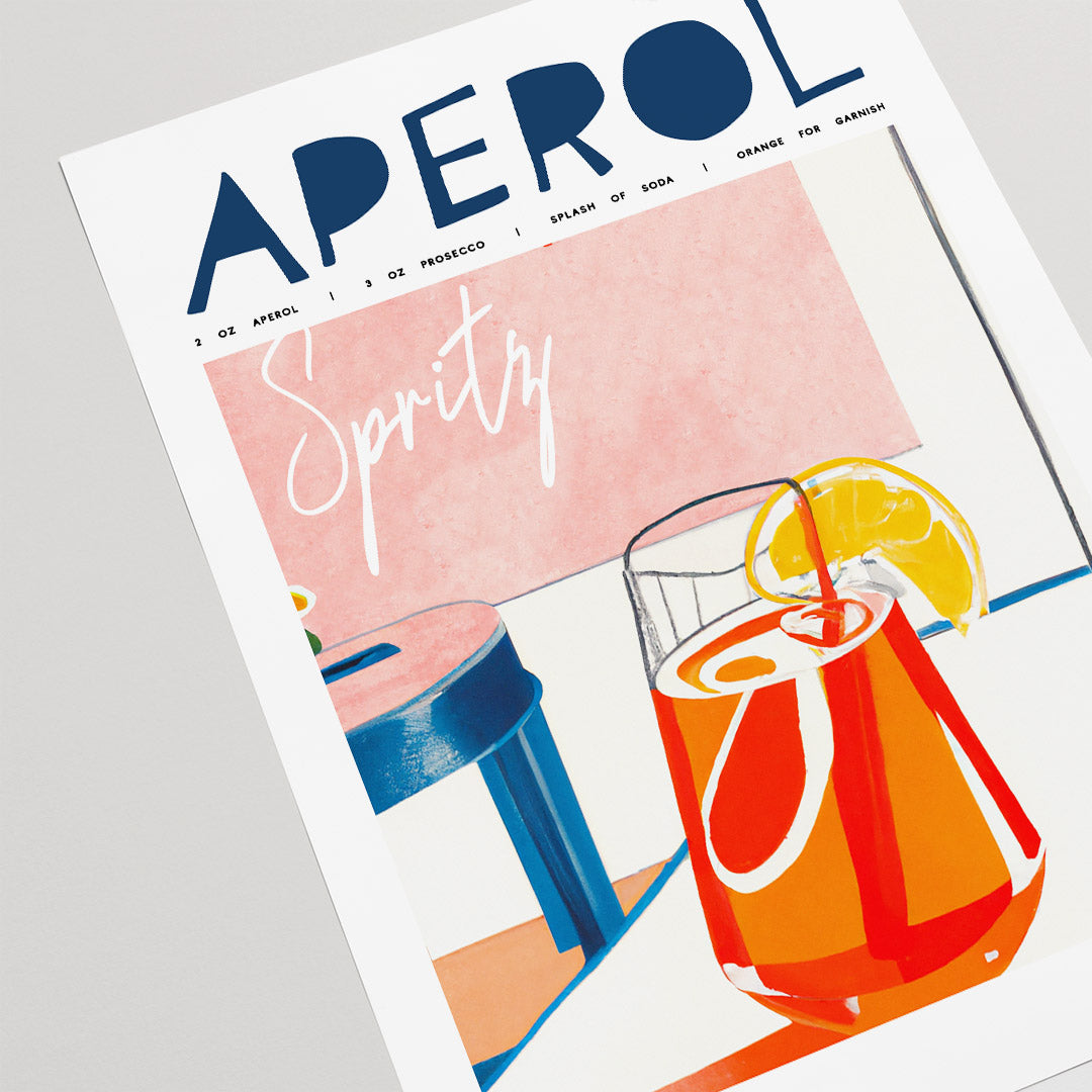Aperol Spritz Cold Glass Poster