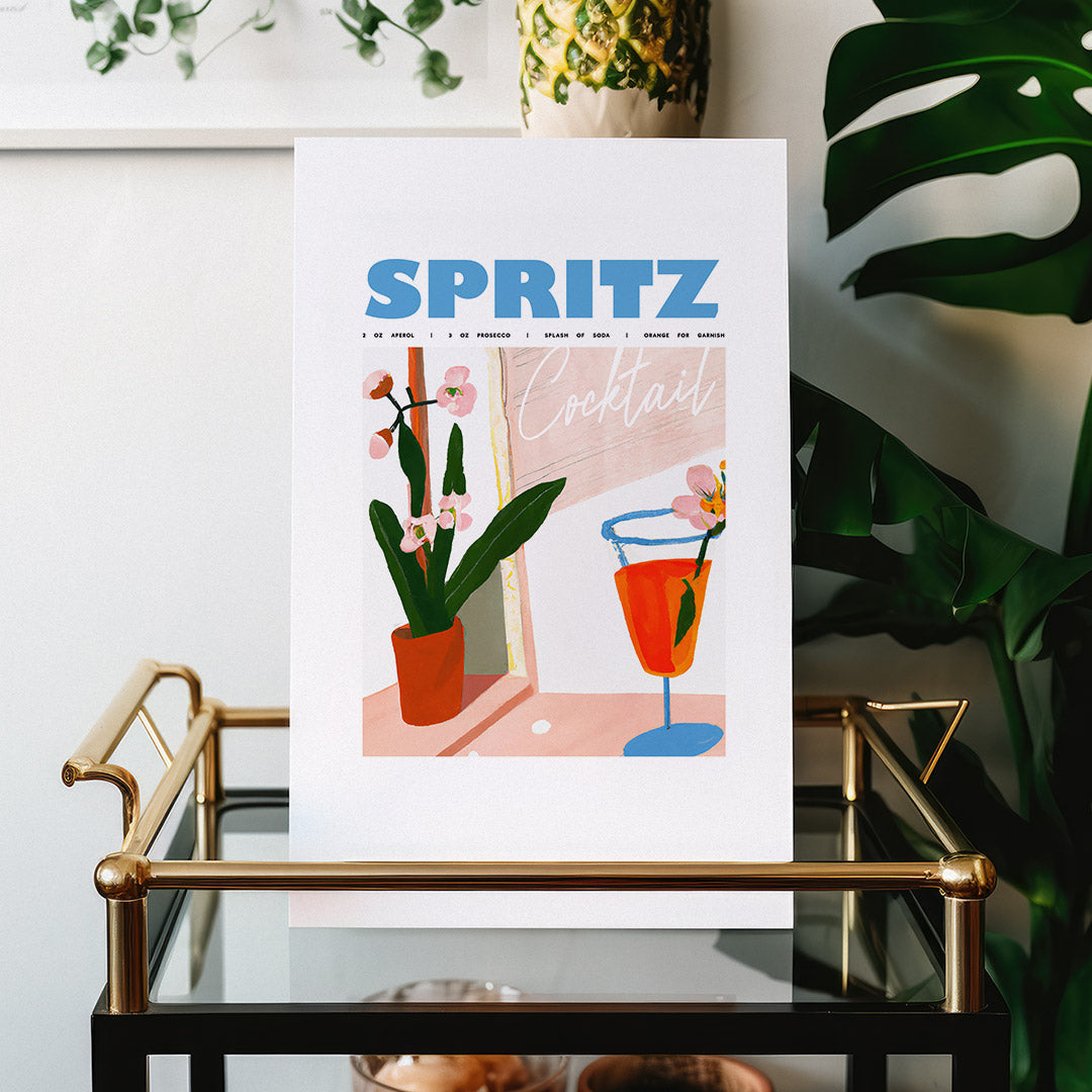 Aperol Spritz Poster Flowers