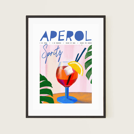 Aperol Spritz Palm Blue Poster