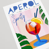 Aperol Spritz Palm Blue Poster