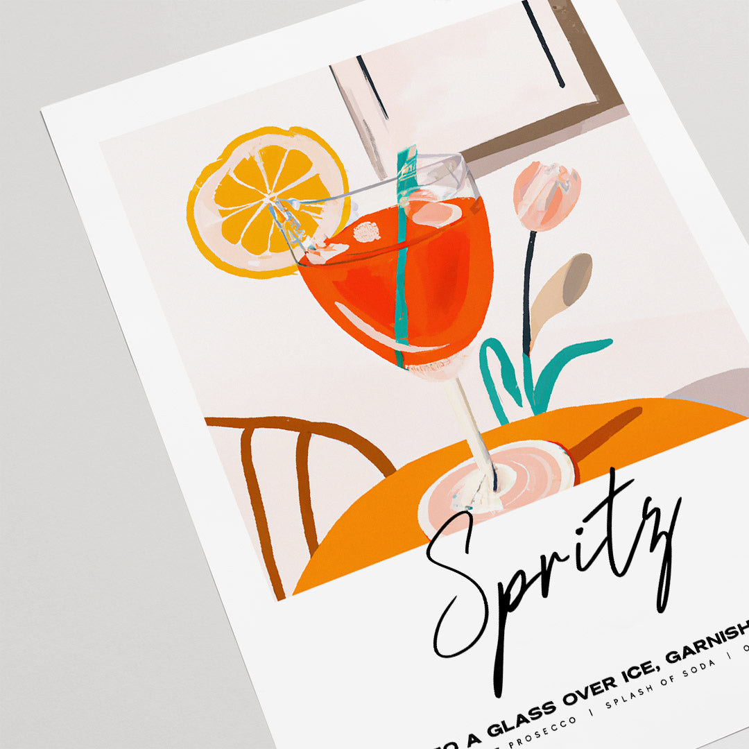 Aperol Spritz Poster Pastel Spring