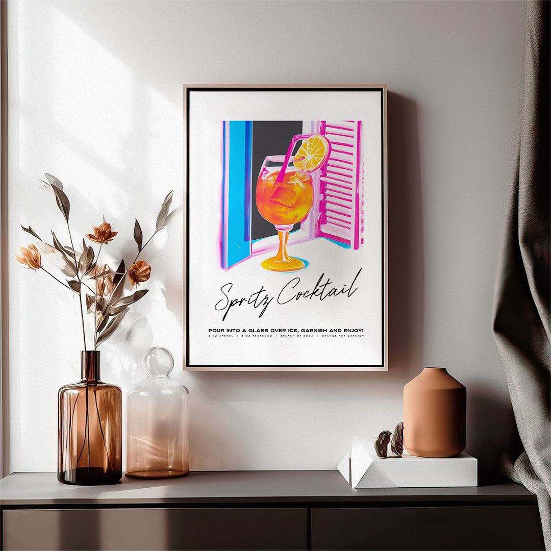 Aperol Spritz Pink Window Poster