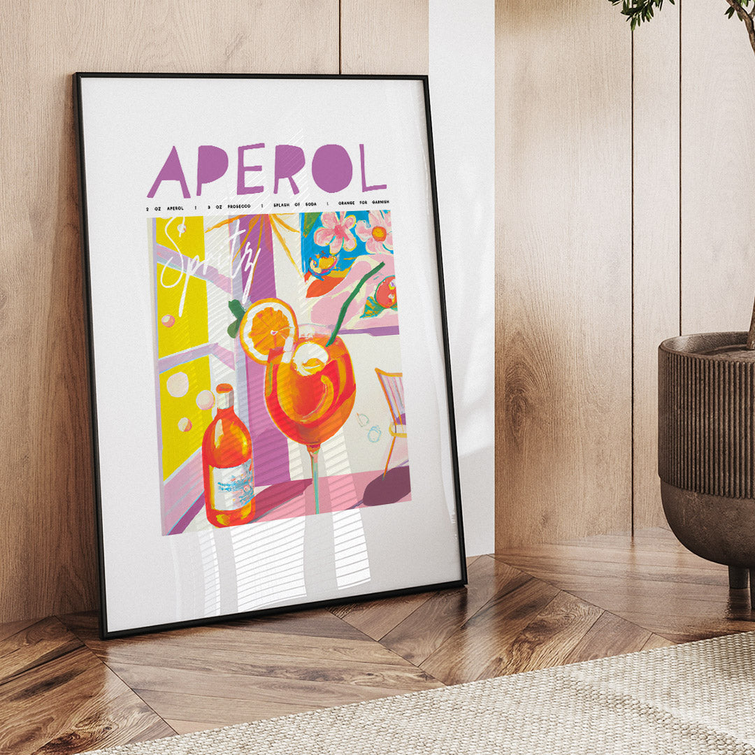 Aperol Spritz Poster Purple Garden