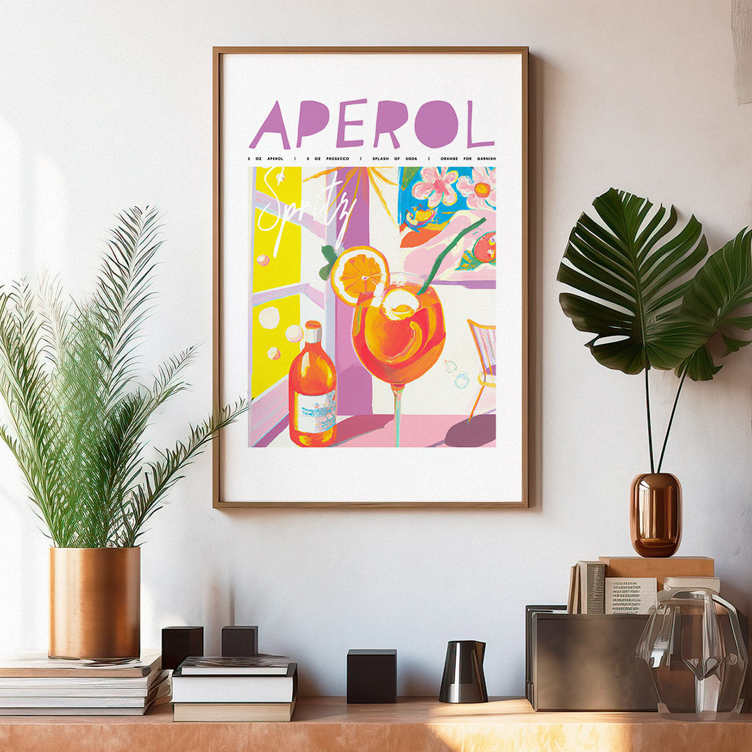 Aperol Spritz Poster Purple Garden