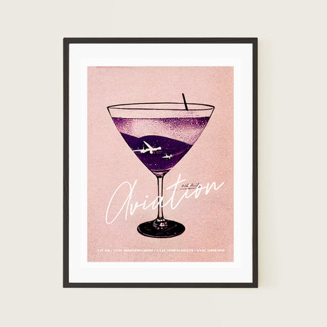 Aviation Poster Violet Cocktail Euphoria