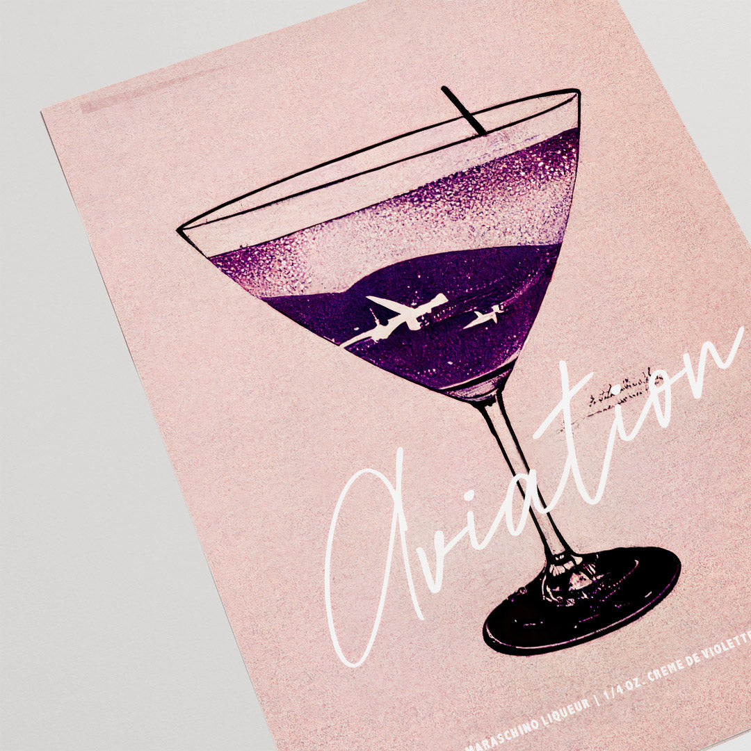 Aviation Poster Violet Cocktail Euphoria