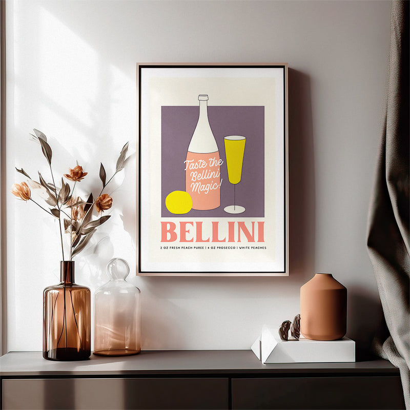 Bellini Cocktail Art Bottle Magic Morning Orange