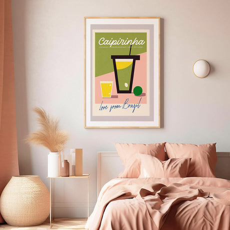 Caipirinha Cocktail Love from Brazil Abstract Art Print