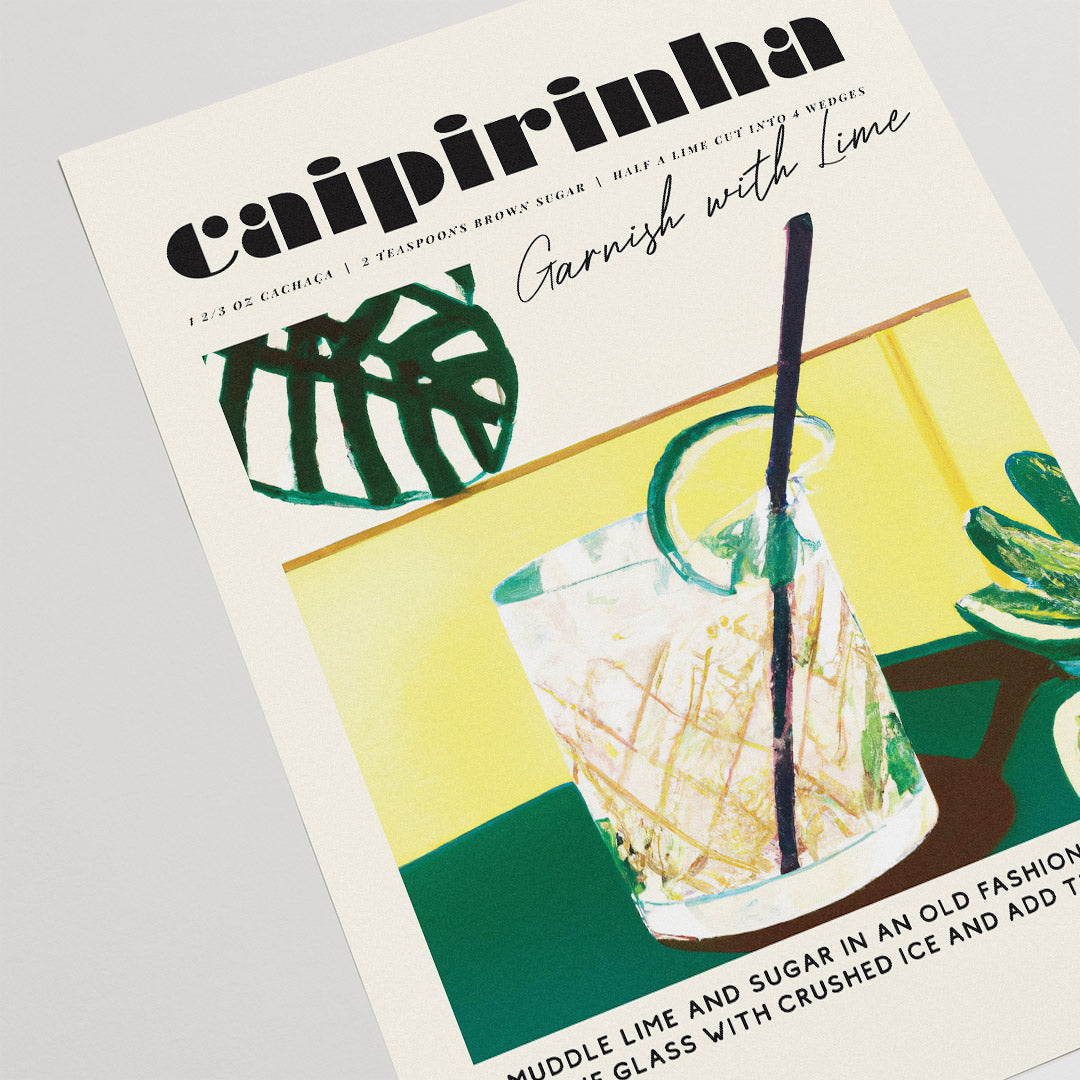 Caipirinha Tropical Poster Recipe