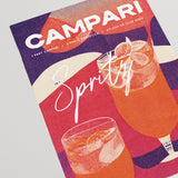Campari Spritz Poster Bubbly Retro Elegance