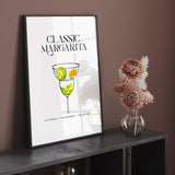 Classic Margarita Cocktail Poster Homebar Tropical Elegance