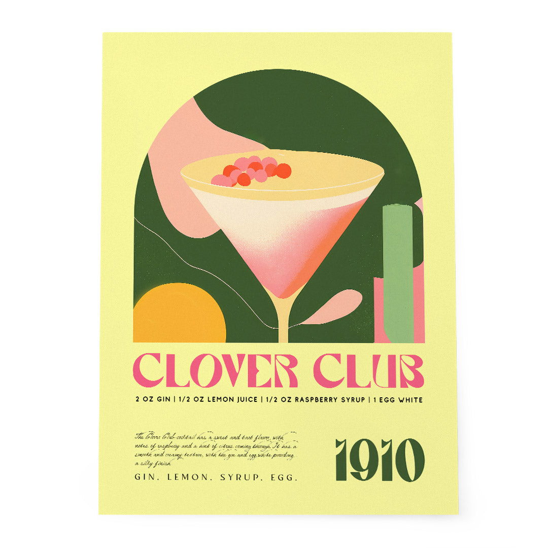 Clover Club Classic Cocktail 1910 Yellow Recipe