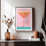 Cosmopolitan Cocktail Art Big Glass Recipe Pink Room
