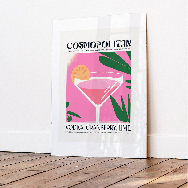 Cosmopolitan Cocktail Tropical Room Pink Art Recipe