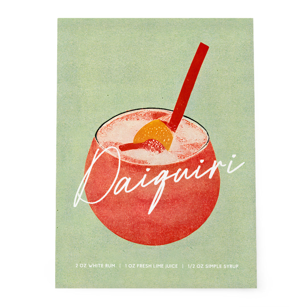 Daiquiri Vintage Poster Refreshing Tropical Elegance