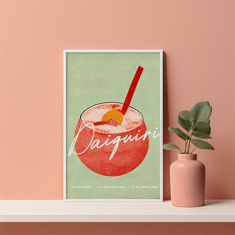 Daiquiri Vintage Poster Refreshing Tropical Elegance