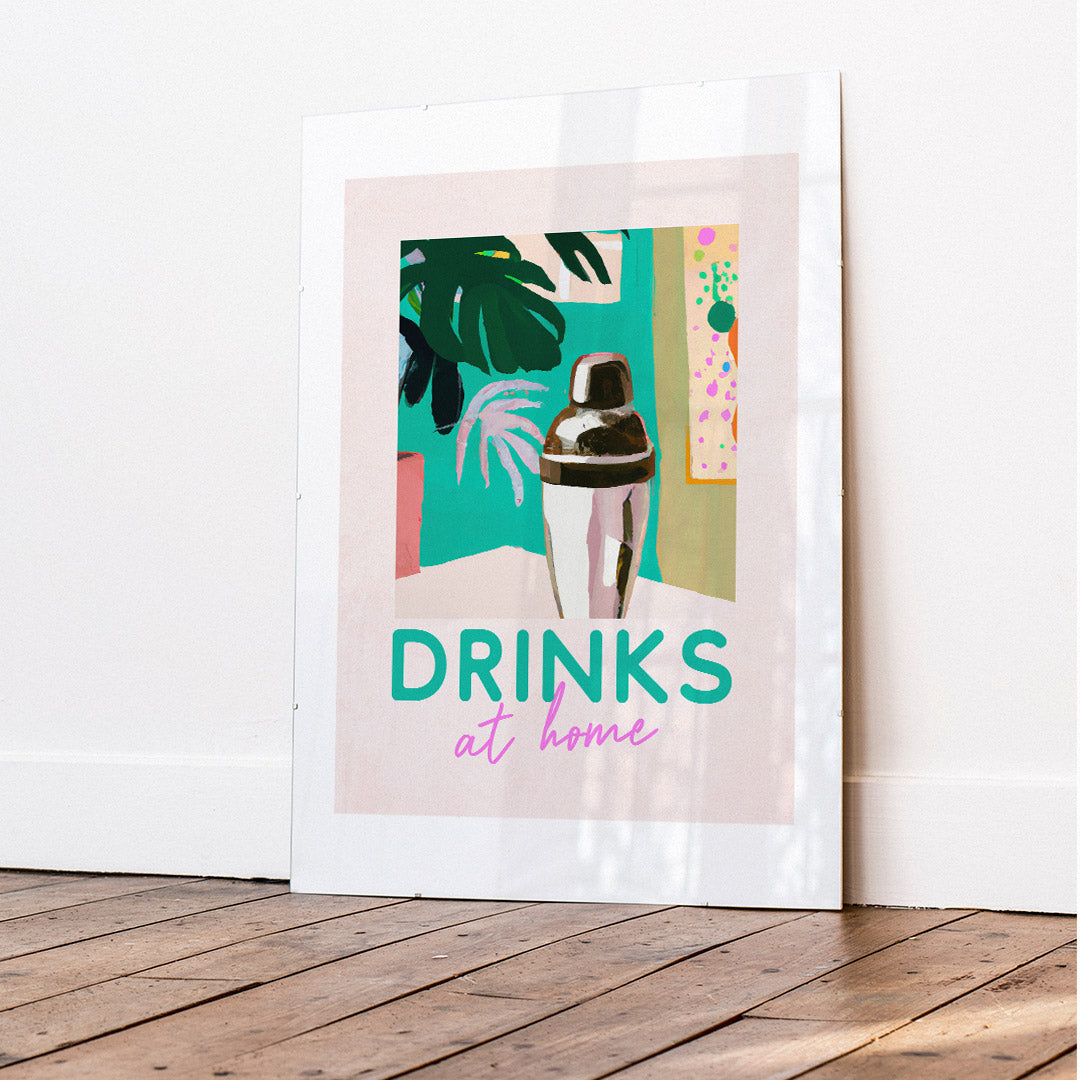 Pink Drinks at Home Poster