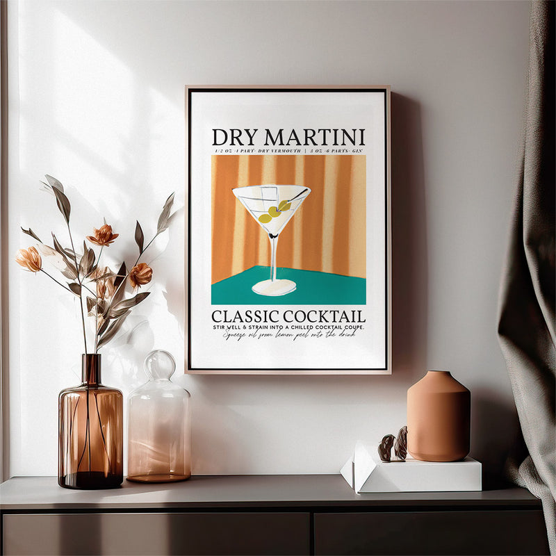 Dry Martini Classic Olive Poster