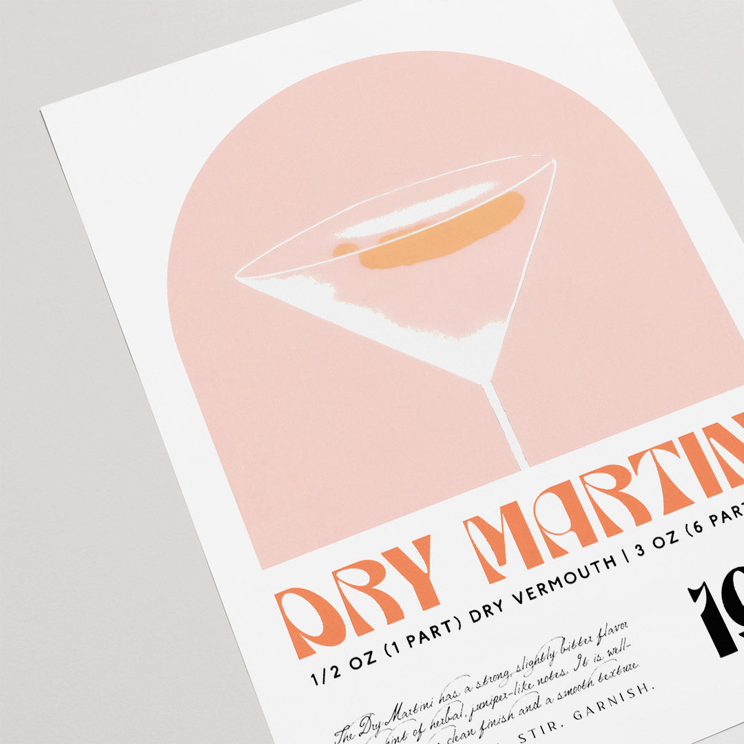 Dry Martini Cocktail 1912 Recipe Minimalist Pink Boho Room
