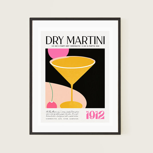 Dry Martini Cocktail Recipe Abstract Kitchen Art