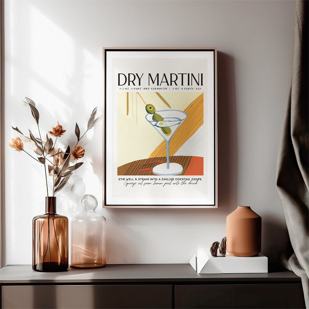 Dry Martini Olives Poster