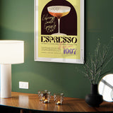Eclectic Espresso Martini Cocktail Recipe Art 1997 Yellow
