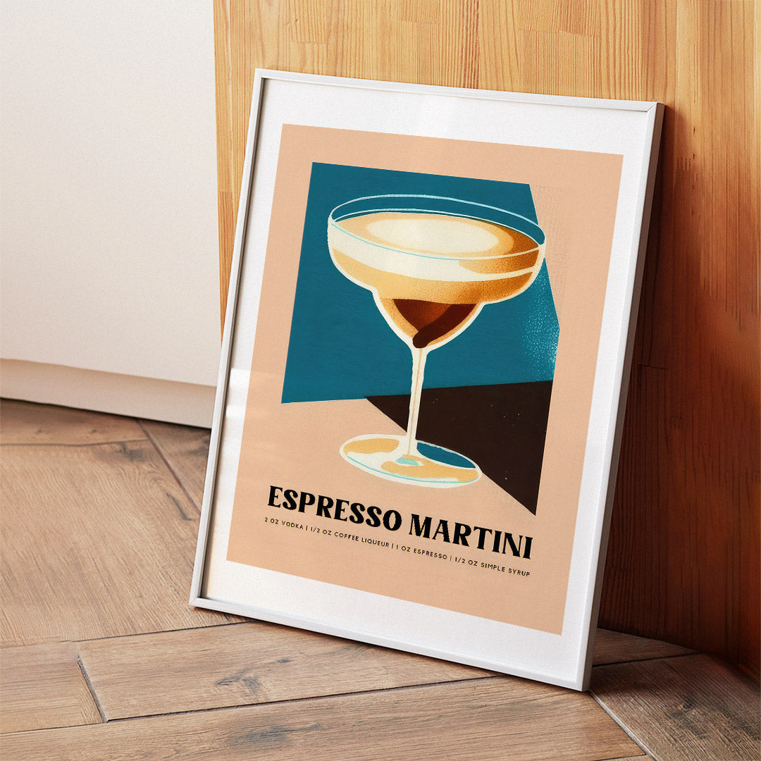 Espresso Martini Cocktail Vintagen Glass Retro