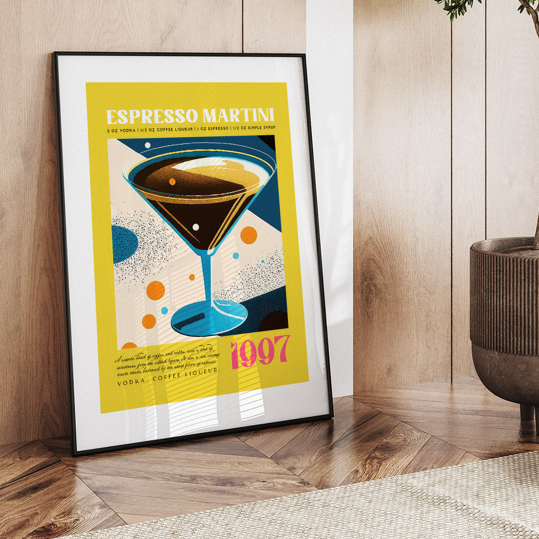 Espresso Martini Cocktail Yellow 1997 Classic Recipe