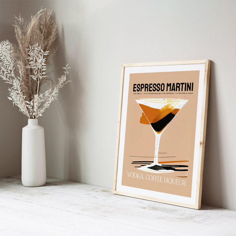 Espresso Martini Coffee Cocktail Art Recipe
