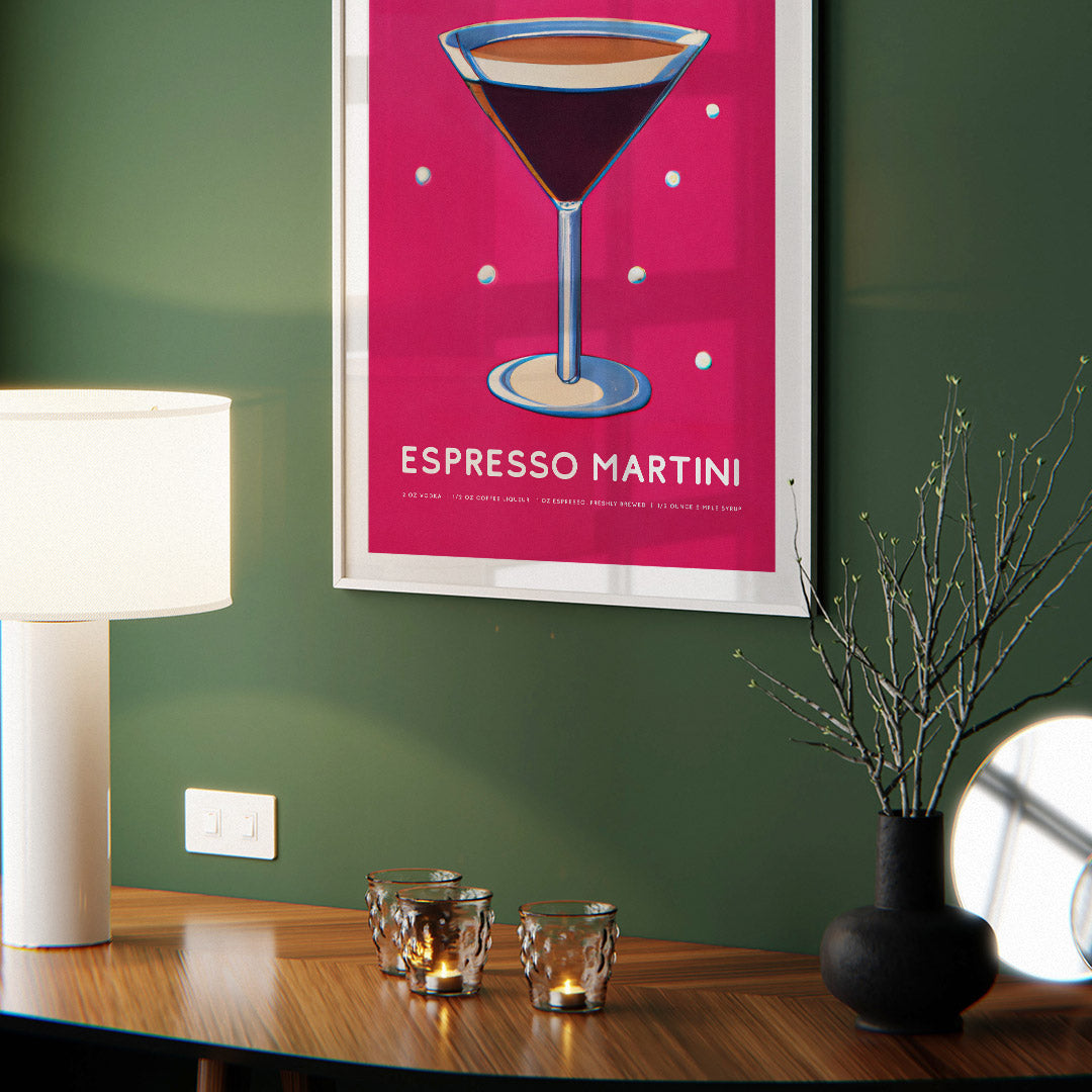 Espresso Martini Pink Cinema Poster