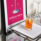 Espresso Martini Pink Cinema Poster