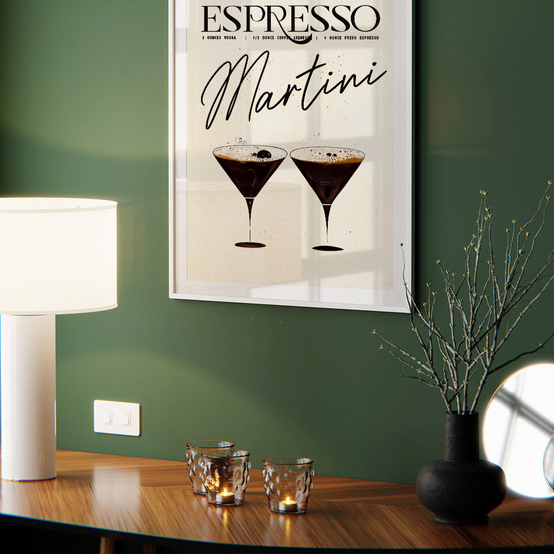 Espresso Martini Poster Retro Espresso Elegance