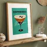 Espresso Martini Poster Retro Speakeasy Elegance