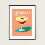 Fuchsia Espresso Martini Cocktail Recipe Kitchen Home Bar Art