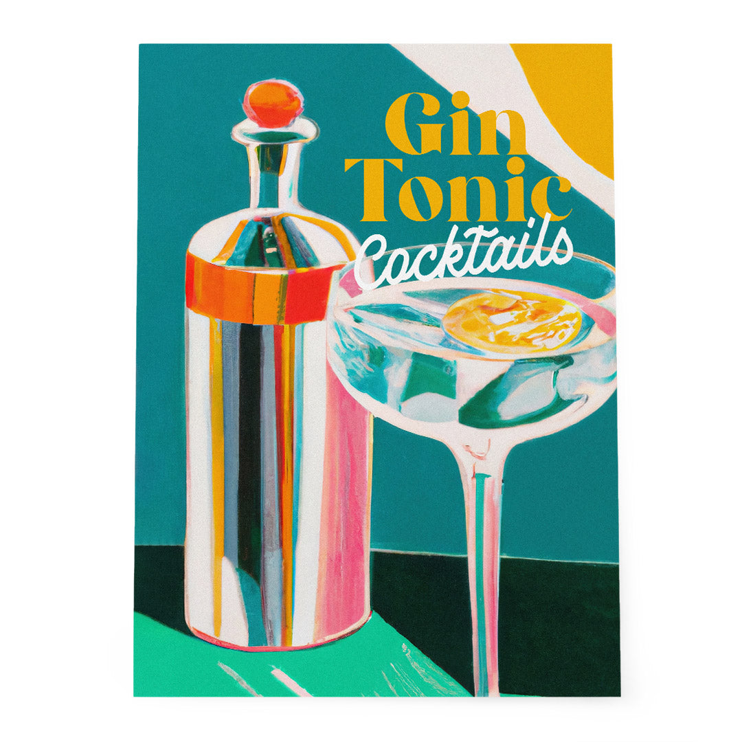Gin Tonic Poster Beautiful Glass