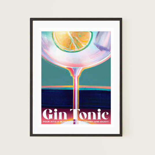 Gin Tonic Poster Big Glass