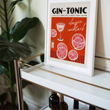 Gin Tonic Cinema Art Print Retro Vintage