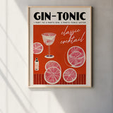 Gin Tonic Cinema Art Print Retro Vintage