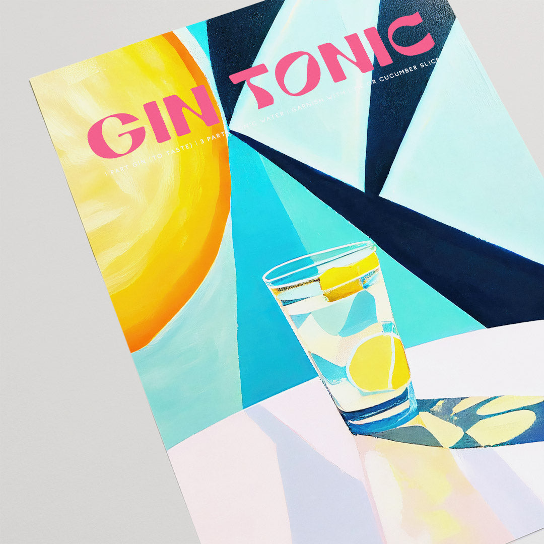 Gin Tonic Cocktail Art Reflections Sunlight