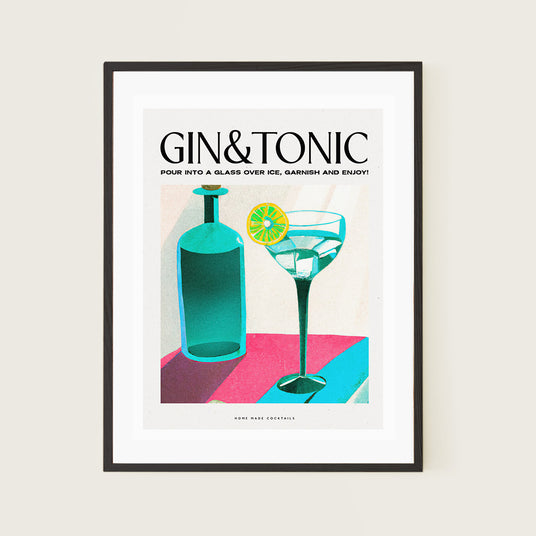 Gin Tonic Home Made Cocktails Poster
