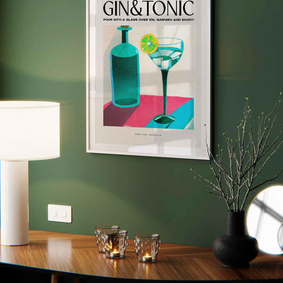 Gin Tonic Home Made Cocktails Poster