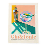 Gin Tonic Poster Pastel Reflections