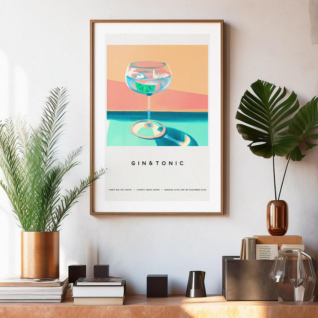 Gin Tonic Peach Room Poster