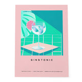 Gin Tonic Pink Pool Poster